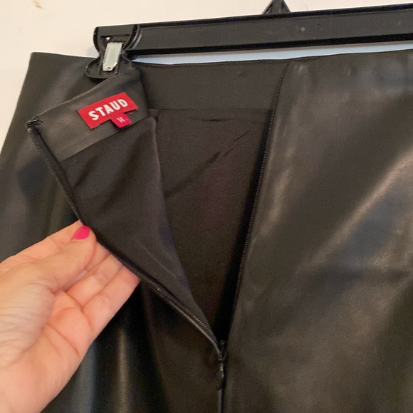 STAUD Laurel Vegan Leather Skirt - Picture 15 of 15